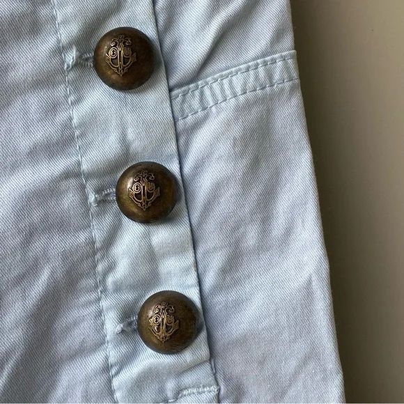 Exclusive Italian-Made Light Blue Designer Pants with Nautical Details - Picture 3 of 9